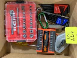 Boxes of Socket Set, Allen Wrenches, Hammers