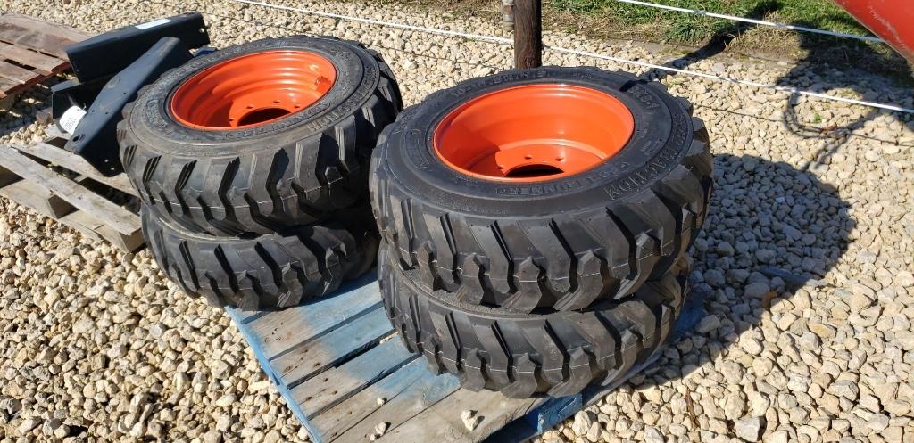 NEW 10x16.5 SL TIRES ON RIMS FOR BOBCAT