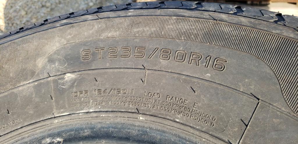 235/80/16 10 PLY TIRES