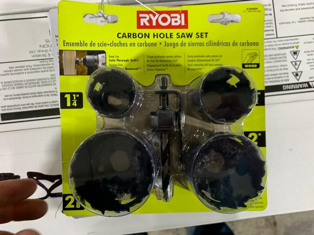 NEW (2) Ryobi 1/4" - 2 1/8 " Hole Saw Sets