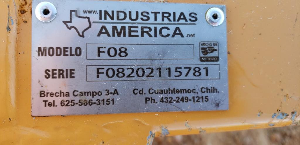 NEW INDUSTRIAS AMERICA F08 8' PULL TYPE BOX BLADE