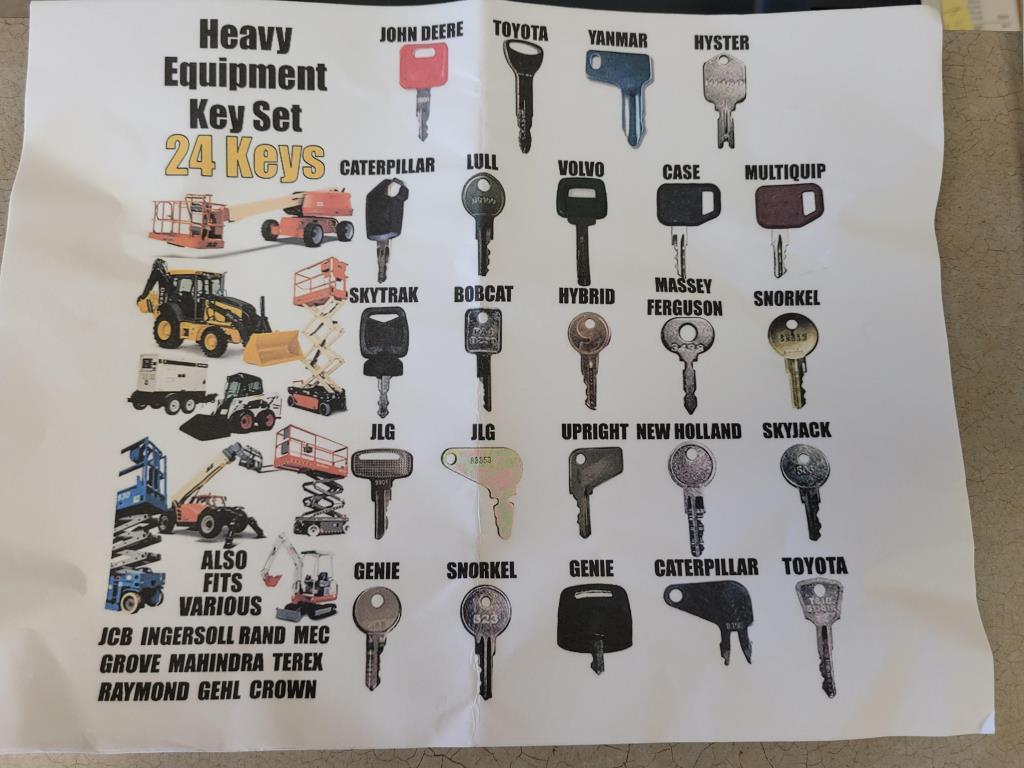 24 Key Heavy Equipment Key Ring