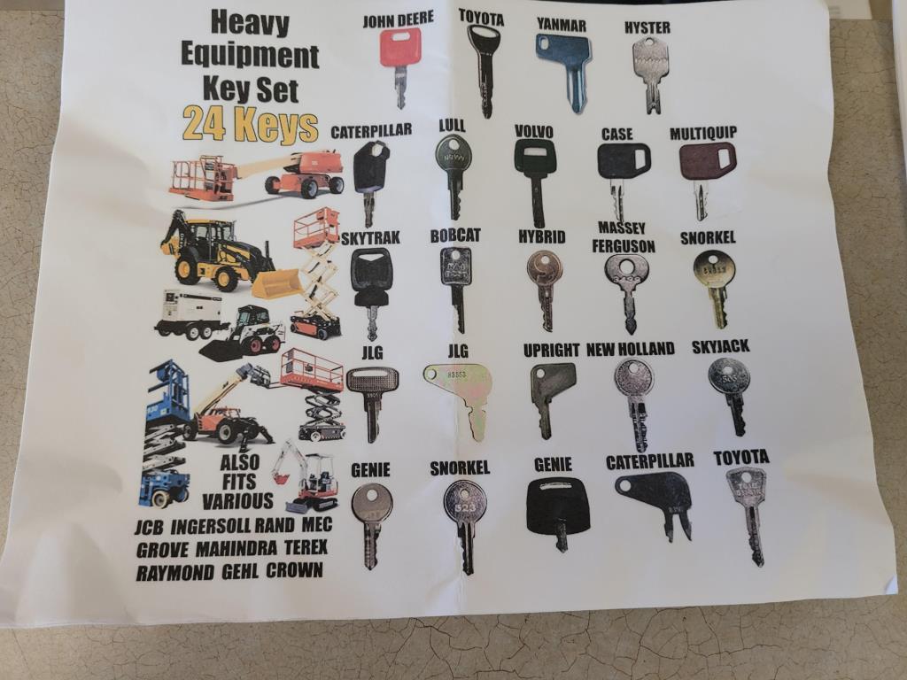 24 Key Heavy Equipment Key Ring