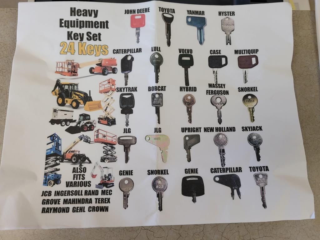 24 Key Heavy Equipment Key Ring