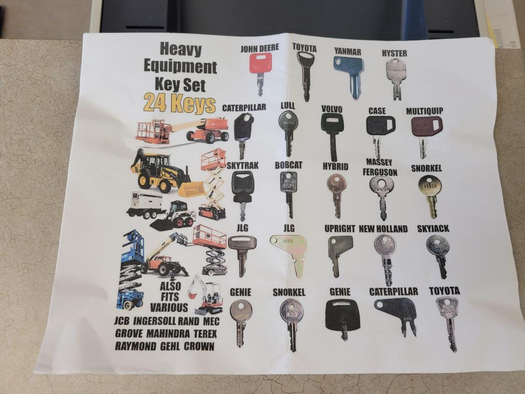 24 Key Heavy Equipment Key Ring