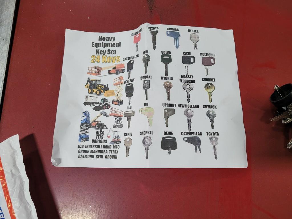 24 Key Heavy Equipment Key Ring