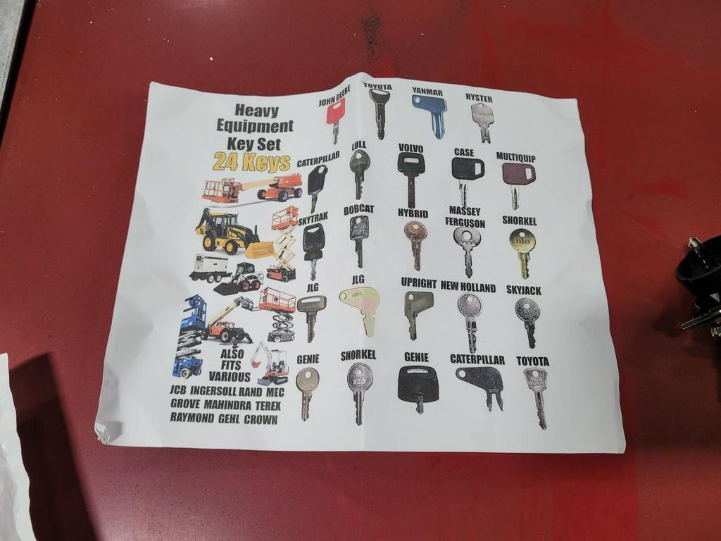 24 Key Heavy Equipment Key Ring