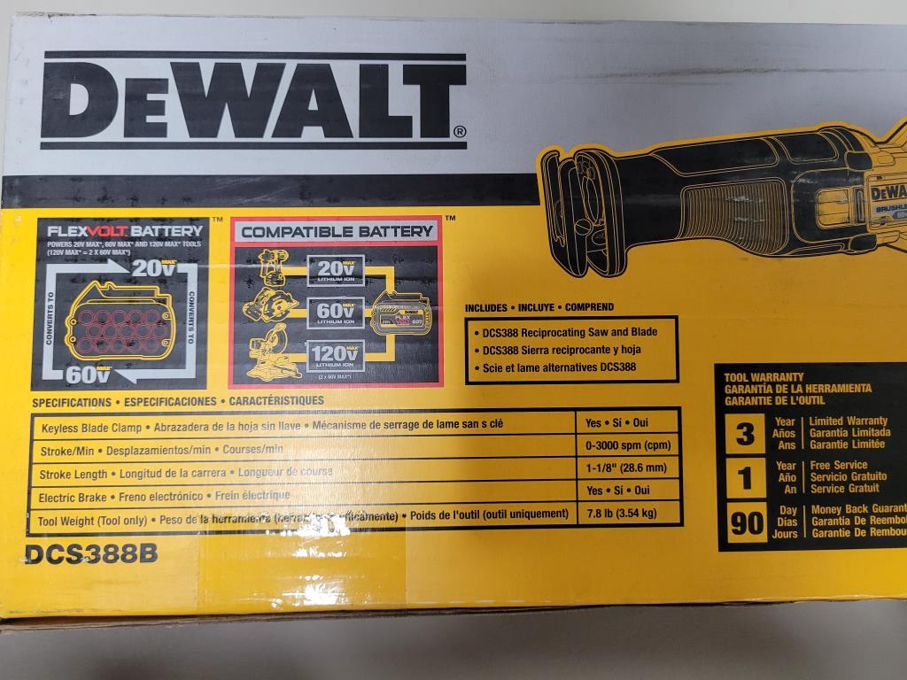 DEWALT 60V MAX RECIPROCATING SAW