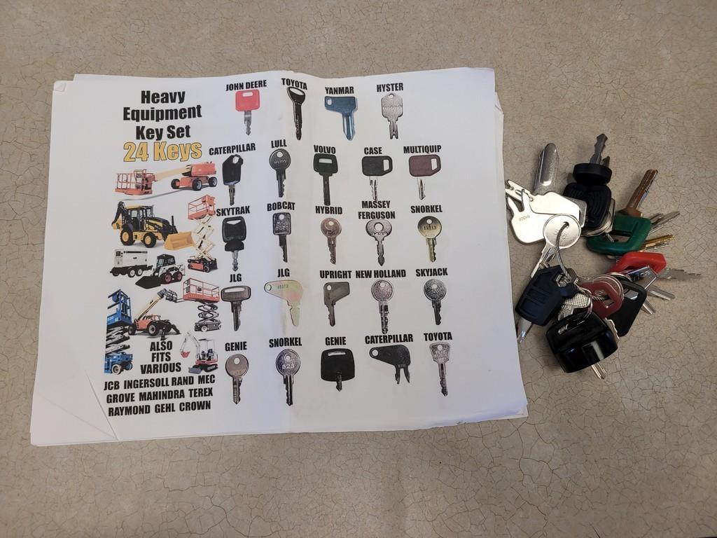 New Heavy Equipment 24 Key Set