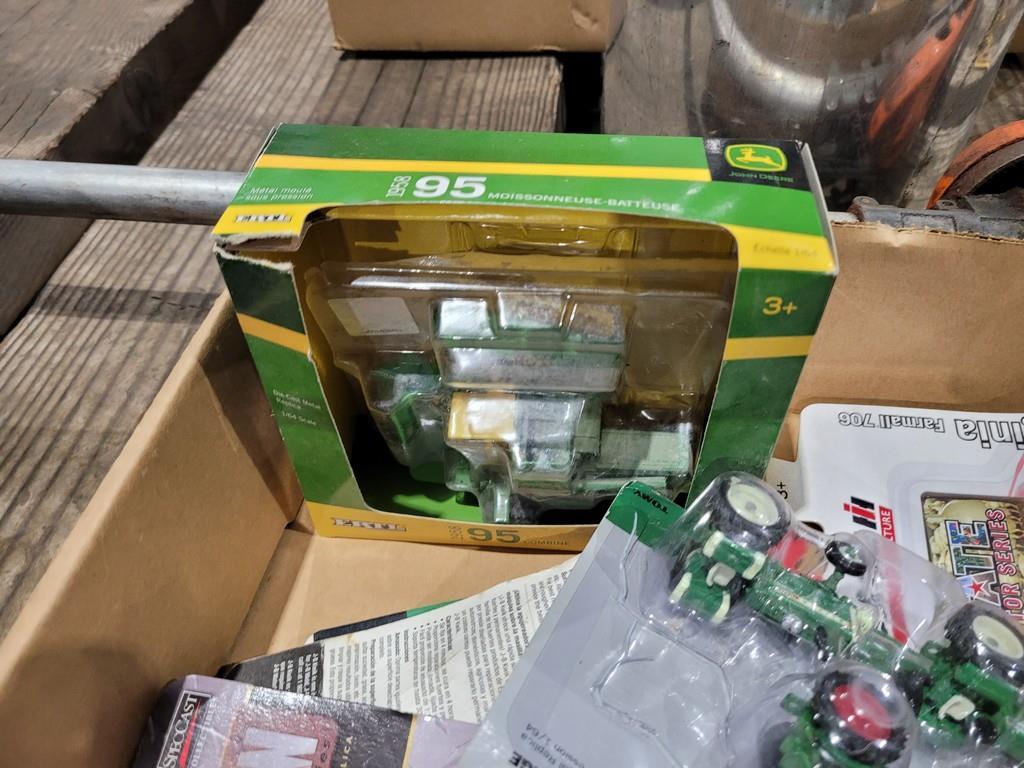 Box Of Assorted Toy Tractors