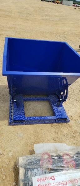 NEW BLUE TIPPING DUMPSTER