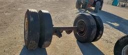 SEMI AXLE WITH 8 WHEELS AND TIRES