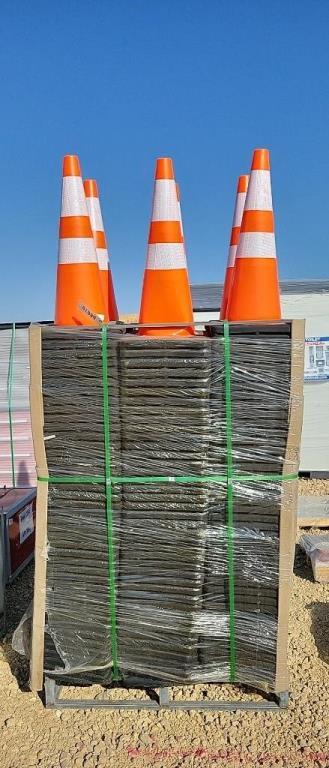 (250) NEW STEELMAN 28" PVC TRAFFIC CONES