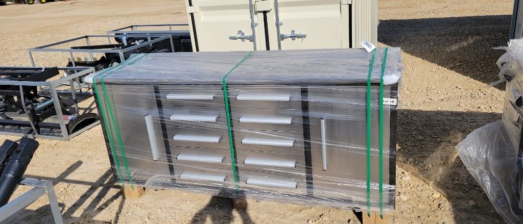 STEELMAN 7' WORK BENCH W/ 10 DRAWERS-SILVER/BLACK