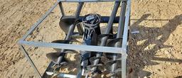 GREAT BEAR SKID STEER AUGER W/ 3 BITS 18",12", 9"