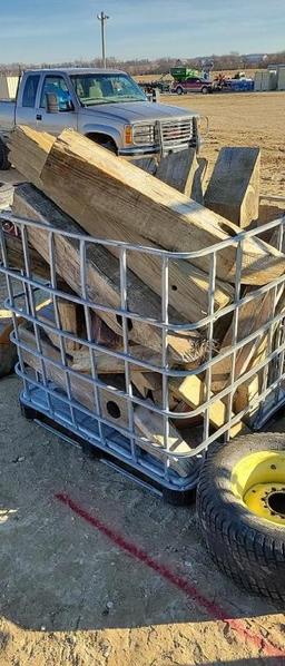 TOTE OF WOODEN BLOCKS