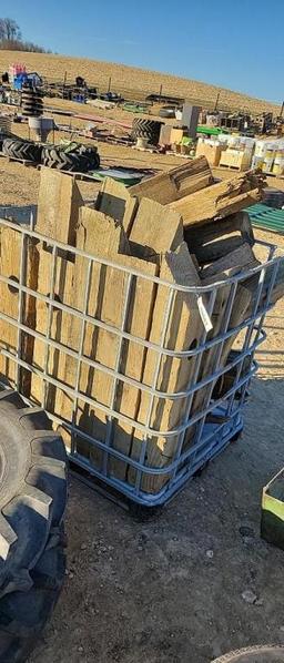 TOTE OF WOODEN BLOCKS