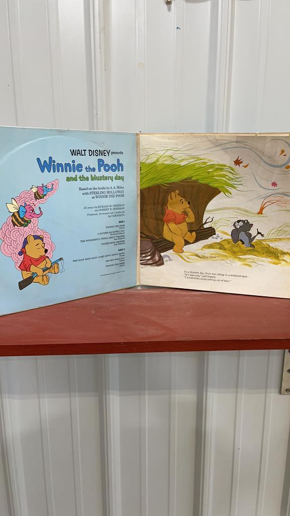 8- WALT DISNEY ILLUSTRATED BOOKS W/ 38 LP RECORDS