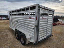 2016 Kiefer Built 16' Gooseneck Livestock Trailer