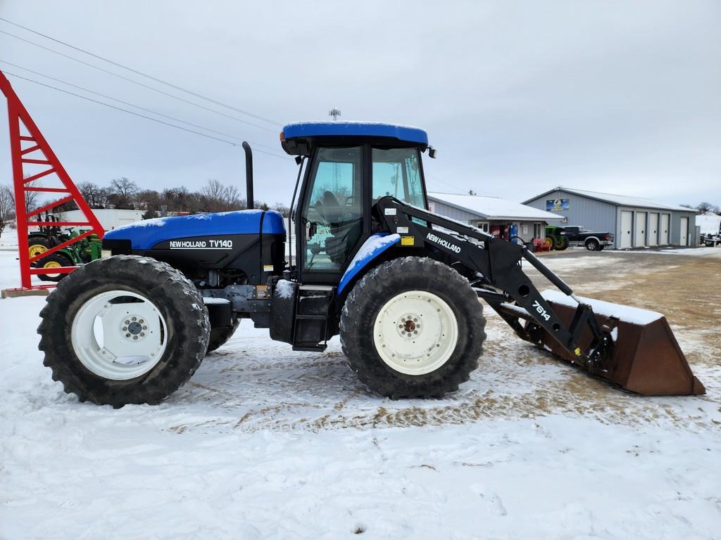 1998 New Holland TV140 Bi Directional Loader Tract