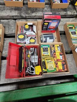 (4)-Boxes Of Tools & Chainsaw Blades