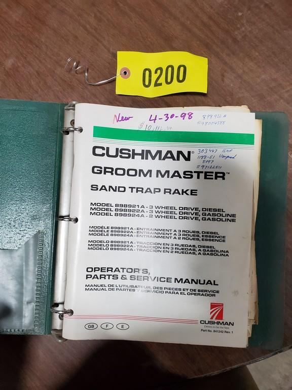 Cushman 898-924B Bunker Rake Manual