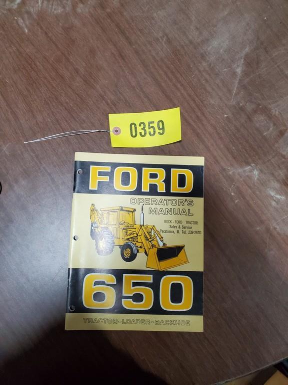 Ford 650 Loader Backhoe Manual