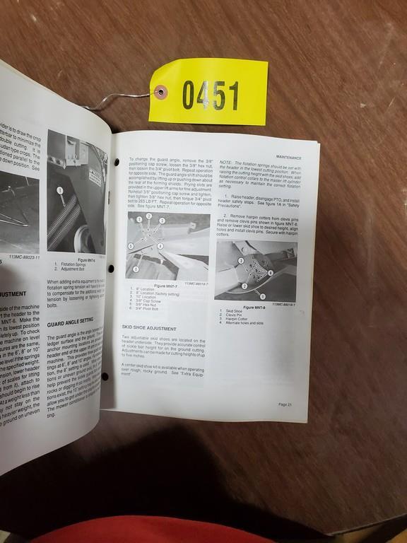 Hesston 1130 Mower Condtioner Manual
