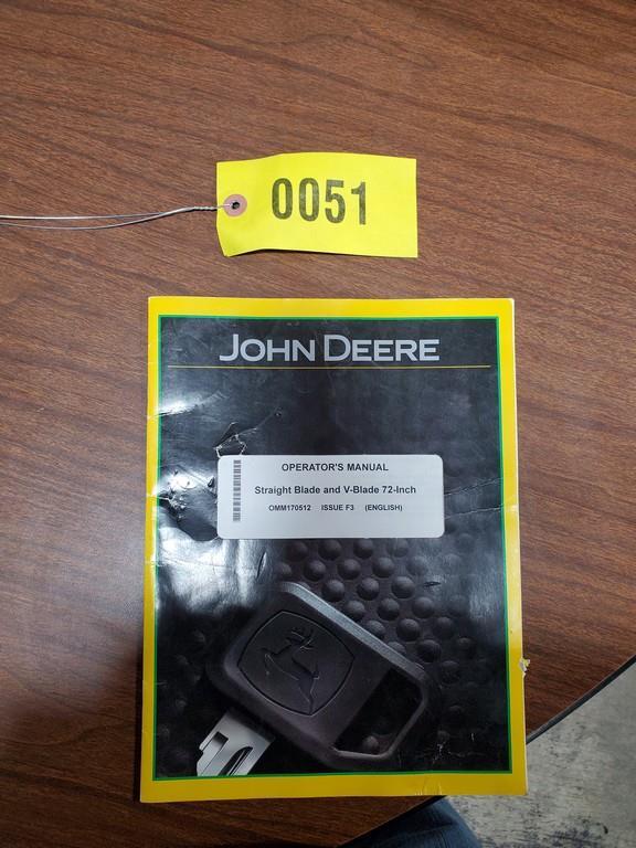 John Deere 72" V Blade Manual