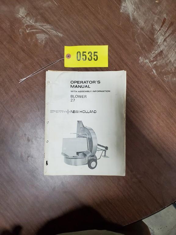 New Holland 27 Blower Manual