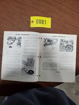 Ford 310 Unit Planter Hilldrop Conversion Manual
