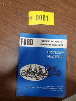 Ford 310 Unit Planter Hilldrop Conversion Manual