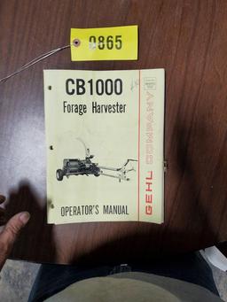 Gehl CB1000 Harvester & Head Manual