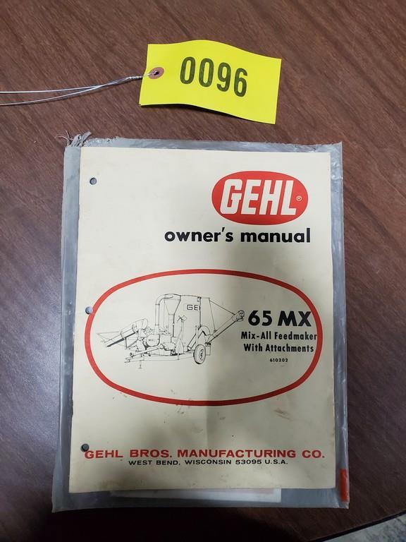 Gehl 65MX Mixer Mill Manual