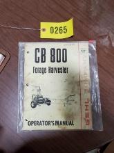 Gehl CB800 Forage Harvester Manual