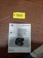 Briggs & Stratton 85400-245400 Motor Manual