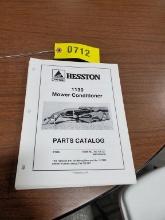 Hesston 1130 Mower Conditioner Parts Catalog