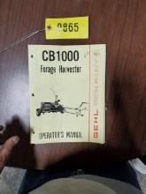 Gehl CB1000 Harvester & Head Manual