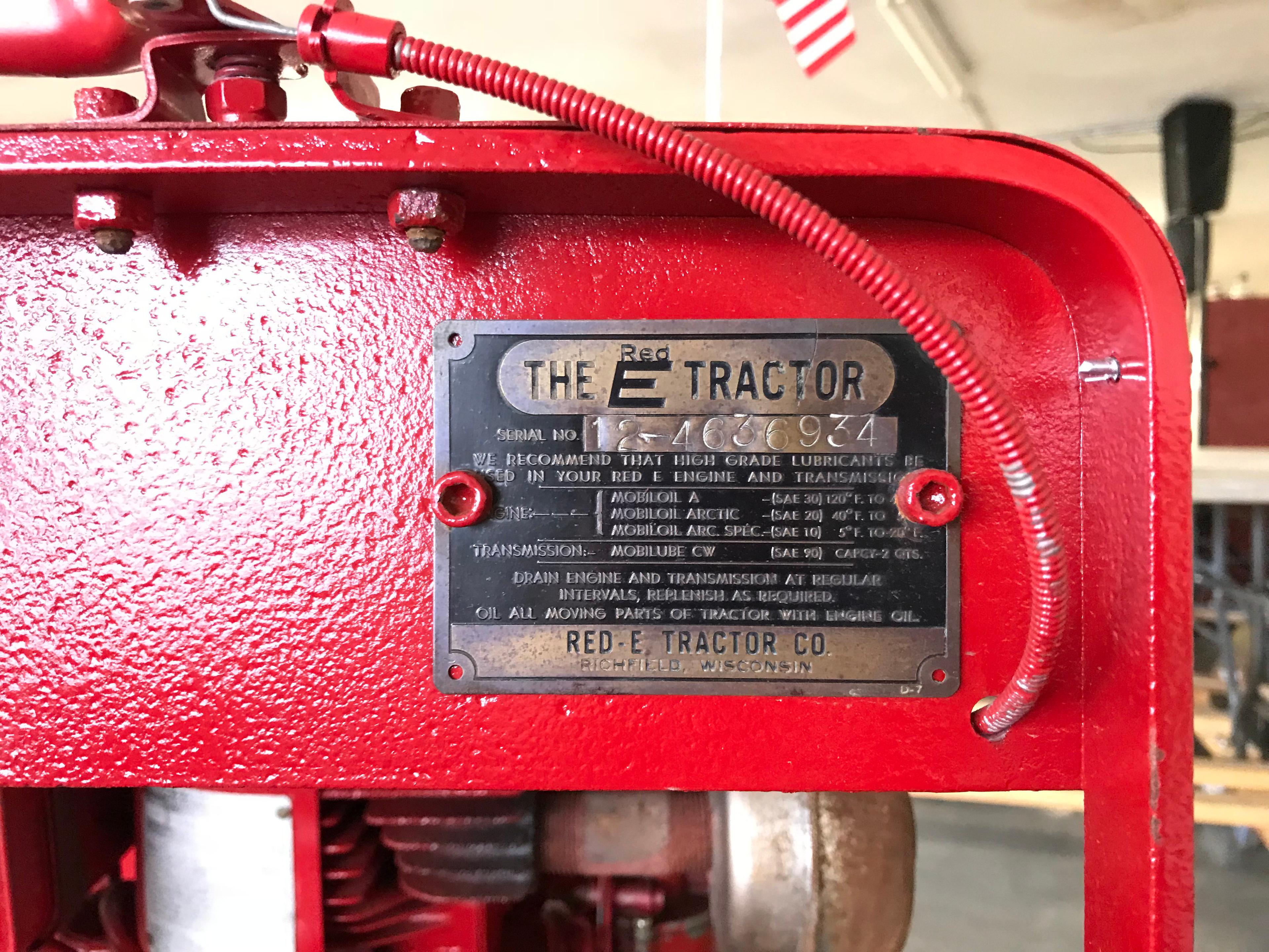 The Red E 4 Wheel TractorGarden Tractor