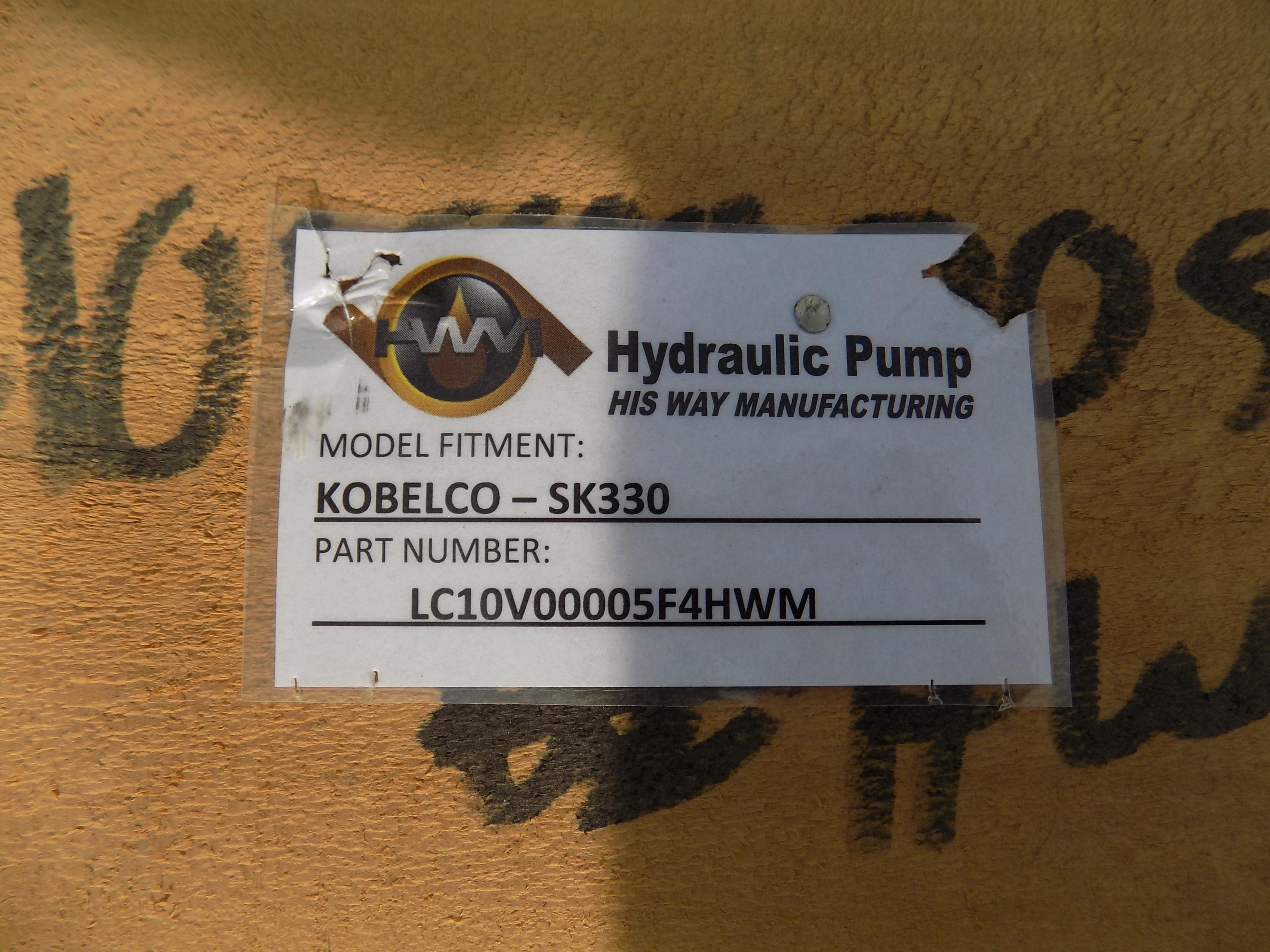 His Way Manufacturing Hyrdaulic Pump Fitment Model Kobelco-SK330