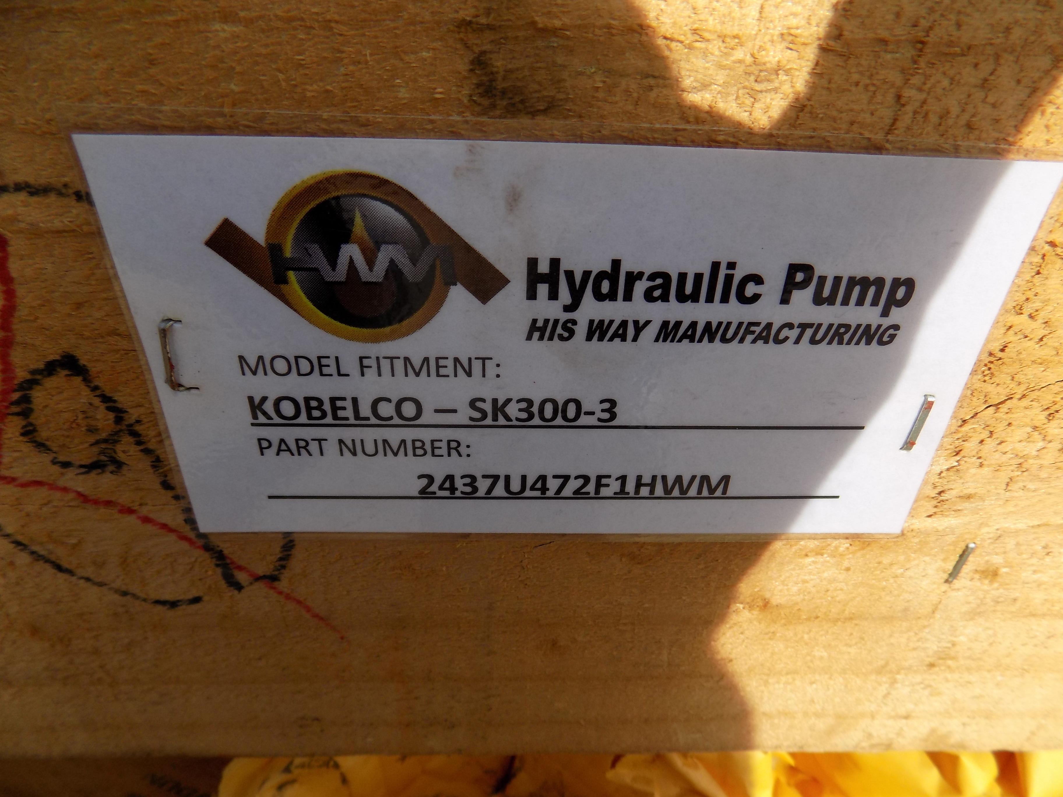 His Way Manufacturing Hyrdaulic Pump Fitment Model Kobelco-SK300-3