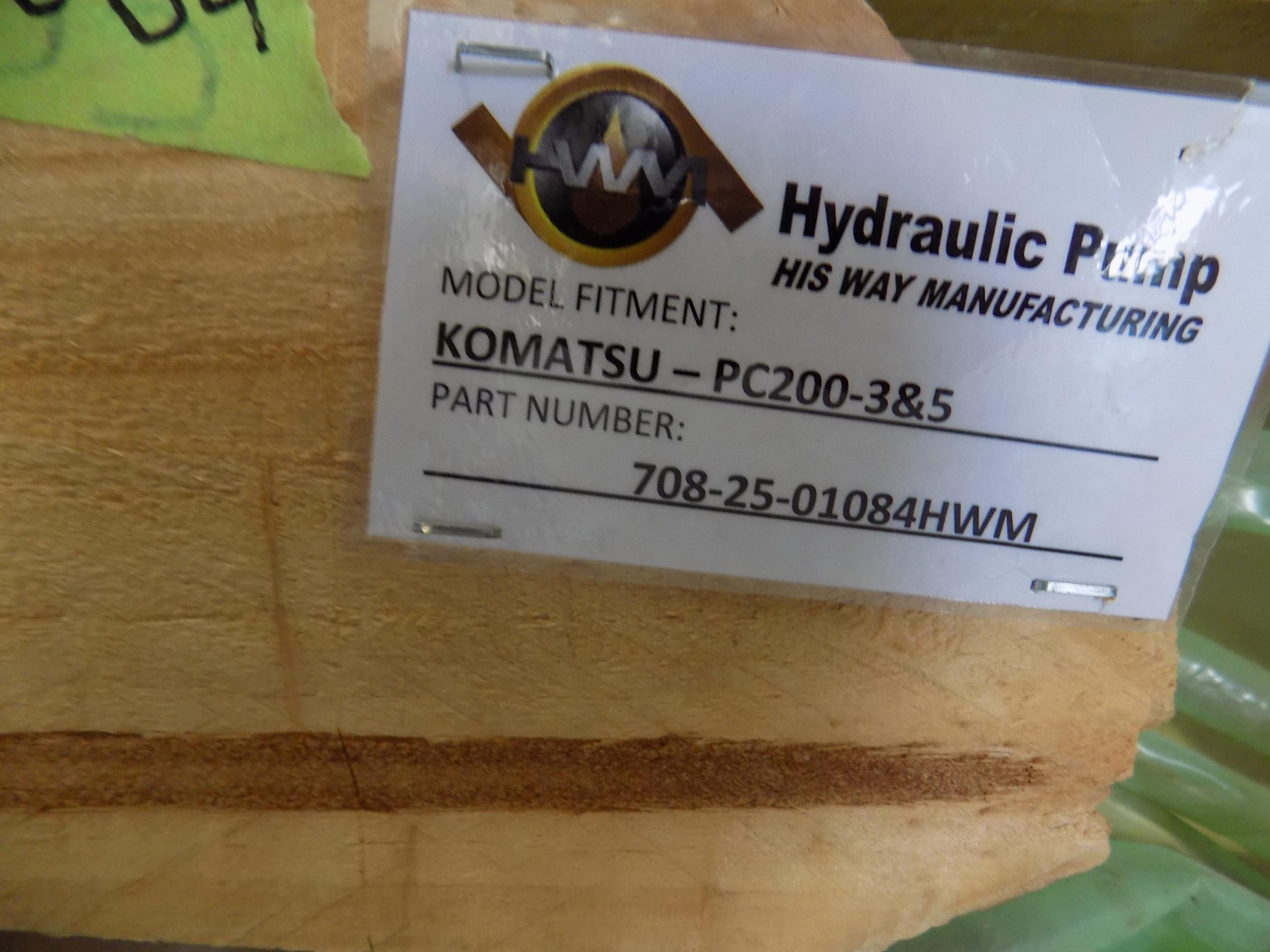 His Way Manufacturing Hydraulic Pump Model Fitment Komatsu-PC200-3&5