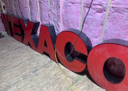 Large TEXACO Block Letters Red