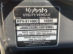 Kubota RTV-X1100C Miles Show: 3,999