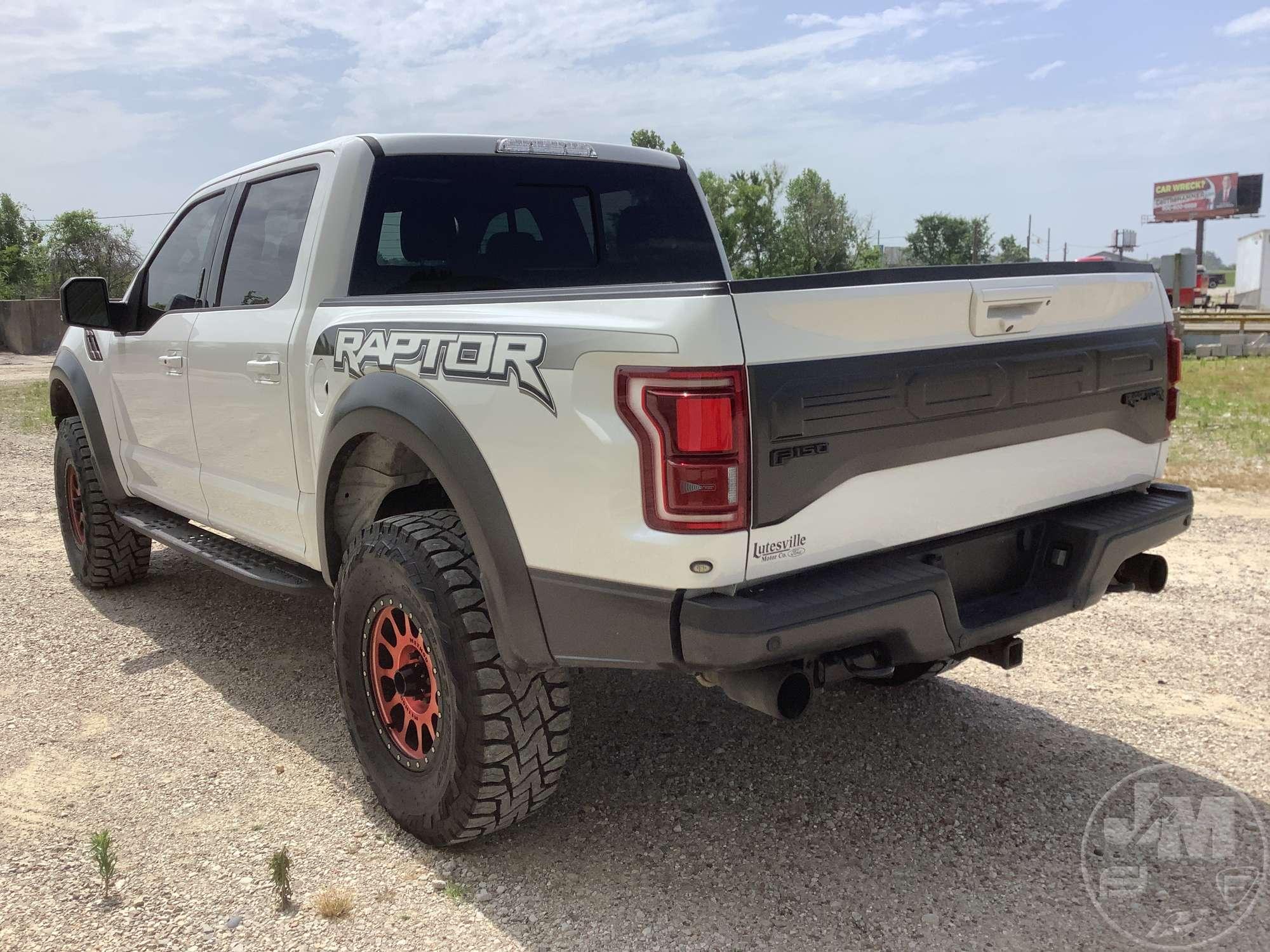 2018 FORD F-150 RAPTOR VIN: 1FTFW1RG8JFC02629 TRUCK 4 DOOR