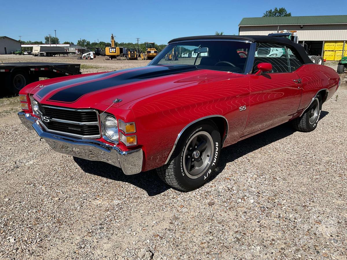 1971 CHEVROLET CHEVELLE VIN: 136671K171710 CONVERTIBLE COUPE