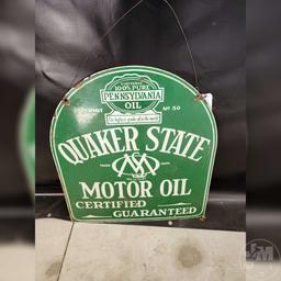 QUAKER STATE MOTOR OIL DOUBLE SIDED SIGN