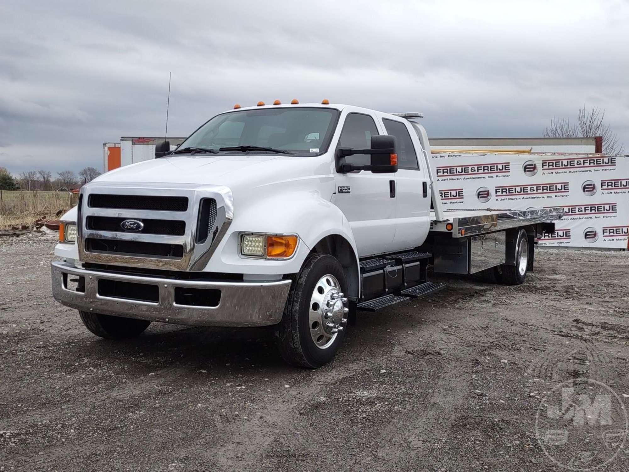 2013 FORD F-650 SINGLE AXLE ROLLBACK TRUCK VIN: 3FRWW6FC3DV491953