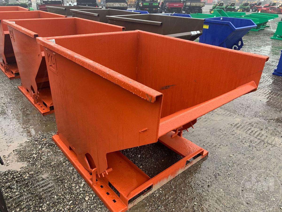 UNUSED STANDARD DUTY 2 CY CAPACITY DUMPING HOPPER