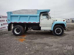 1987 FORD F-800 SINGLE AXLE DUMP TRUCK VIN: 1FDPT84A1HVA33039